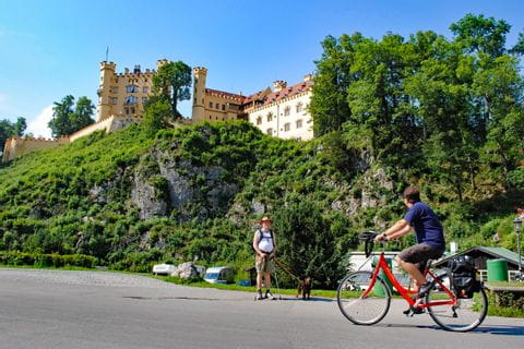A vélo près du château de Hohenschwangau