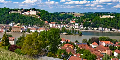 Vue de la ville de Passau, sur le Danube