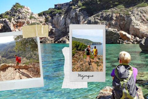 Patchwork de photos prises lors de randonnées à Majorque