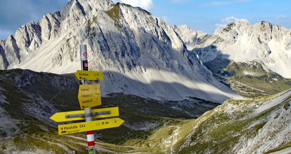 Balisage sur le sentier du Tyrol