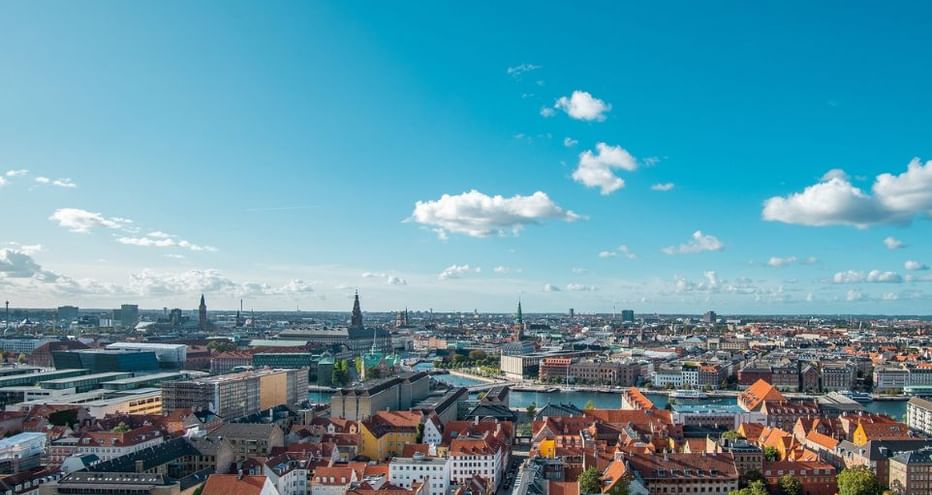 Vue aérienne de Copenhague